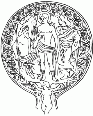 18. ábra, etruszk bronztükör hátsó lapja